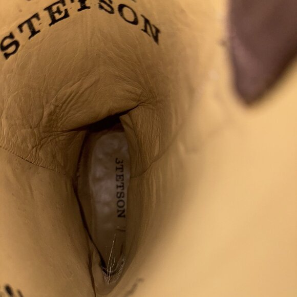 Stetson Casey BRown Leather Embroidered Snip Toe Western Boots Women's 8.5 - Picture 10 of 11